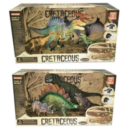Picture of ToyToyToy, Dinosaurier Spielset mittel mit 4 Tieren sortiert, 31x13x16,5cm, 4402-15