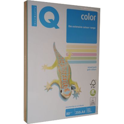 Picture of IQ, Kopierpapier 80 g/m², A4, rainbow, 250 Blatt, Pastell