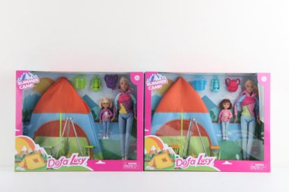 Bild von ToyToyToy, Lucy Puppen Set Camping Schwestern mit Sairy, 29cm + 10cm, 8474
