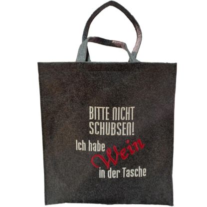 Picture of Filz-Tasche "Nicht schubsen!"