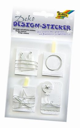 Bild von 3D Design Sticker Ganzjahr weiß