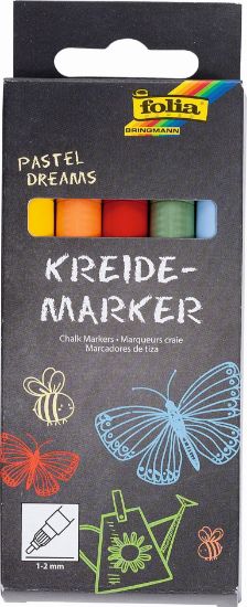 Bild von Kreidemarker 1-2mm pastell 5er