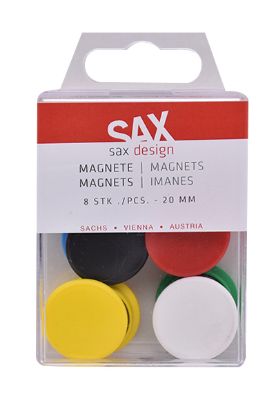 Bild von SAX Magnete bunt 8er Ø 20mm