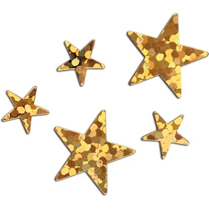 Bild von Streuteile Sterne gold-holo
