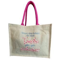 Picture of Großer Jute Shopper "einkaufen"