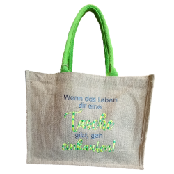 Picture of Großer Jute Shopper "einkaufen"