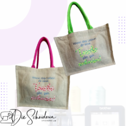 Picture of Großer Jute Shopper "einkaufen"