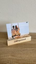 Bild von Fotohalter aus Echtholz Tischkarten Halter mit verschiedenen Sprüchen graviert