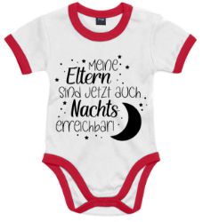 Picture of Lustiger Babybody „Meine Eltern sind jetzt auch nachts erreichbar!“